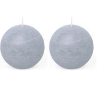 Spaas Candela a sfera in stile rustico 78 mm 24 ore, azzurro (Confezione da 2)