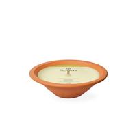 Spaas - Candela da giardino alla citronella, con fiamma reale in teglia di terracotta, ± 13 ore, colore: Giallo