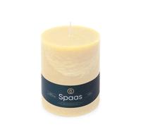 Spaas - Candela pilastro in stile rustico, 100/130 mm, 95 ore, avorio