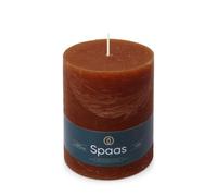 Spaas - Candela pilastro in stile rustico, 100/130 mm, 95 ore, bordeaux
