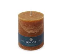 Spaas - Candela pilastro in stile rustico, 100/130 mm, 95 ore, cognac
