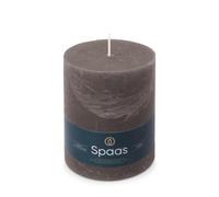 Spaas - Candela pilastro in stile rustico, 100/130 mm, 95 ore, grigio scuro