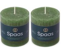 Spaas Candela pilastro in stile rustico 70/70 mm 25 ore, verde scuro (Confezione da 2)