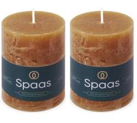 Spaas Candela pilastro in stile rustico 70/95 mm 35 ore, cognac (Confezione da 2)