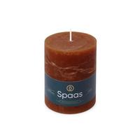 Spaas - Candela pilastro in stile rustico, 80/110 mm, 65 ore, bordeaux
