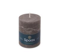 Spaas - Candela pilastro in stile rustico, 80/110 mm, 65 ore, grigio scuro
