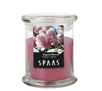 Spaas Candela profumata in Barattolo Domestico, ± 60 Ore-Fiore, Vetro, Cera di paraffina, Rosa Blush, Magnolia Blossom