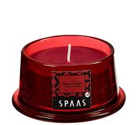 Spaas - Candela profumata in Basso Vetro, Cera di paraffina, Rosso Vino, 92 x 48 mm