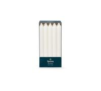 Spaas Candele per cena non profumate, 21/240 mm, 8 ore, 10 pezzi, bianco, White