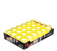 Spaas Confezione da 24 Candele Godets Trasparenti Giallo