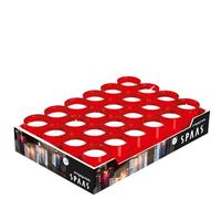 Spaas Confezione da 24 Candele Godets Trasparenti Rosso