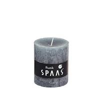 Spaas Grigio 8 Candele rustiche Non profumate 68, 30 Ore, Cera di paraffina, D 68 mm x H 80 mm