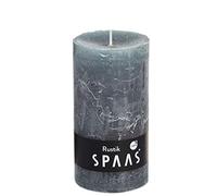 Spaas Grigio 8 Candele rustiche Non profumate 70, 60 Ore, Cera di paraffina, D 70 mm x H 130 mm