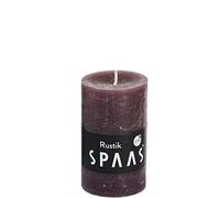 Spaas, Marrone Caldo 12 Candele cilindriche rustiche Non profumate, 48, 17 Ore, Cera di paraffina, D 48 mm x H 80 mm