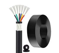 spaccare il filo di rame, Cavo flessibile schermato 26-28G 7/8-Cond 300V Nucleo in stagno Cu Isolamento in PVC 25-300 piedi for linea audio ed elettronica(25ft,26AWG-8C)