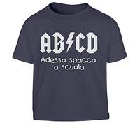 Spacco a scuola vado alle Elementari - ABCD ACDC Maglietta per bambini