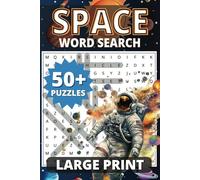 SPACE ASTRONAUT WORD SEARCH PUZZLE BOOK: Large print space themed word search puzzle easy to read with answers in the back for adults or kids.