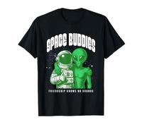 Space Buddies - Maglietta con Alieno-Astronauta dell'amicizia Non Conosce Limiti Maglietta