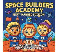 Space Builders Academy Left-Handed Edition: Rocket Design, Cosmic Construction & Galactic Discovery - A STEM Coloring Book for Kids Who Love Space, Science, and Invention