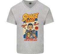Space Cadet Esplora La Galassia Astronauta Uomo V-Neck Maglietta In Cotone