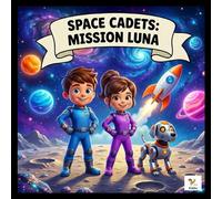 Space Cadets: Mission Luna: A Fun and Educational Space Coloring Book for Kids Ages 4-8: Featuring Astronauts, Rockets, Planets, Aliens, and Robot Dogs