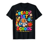 Space Capybara Rocket Student First Day Back To School Maglietta