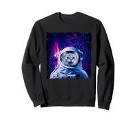 Space Cat Astronaut in Galaxy Funny Cats Kitten Lover Felpa
