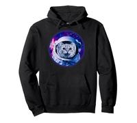 Space Cat Astronaut in Galaxy Funny Cats Kitten Lover Felpa con Cappuccio