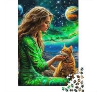Space Cat Puzzle 1000 Pezzi Per Adulti, Sfida Familiare, Antistress, Esercita Memoria, Regali Per Adulti 1000pcs (75x50cm)