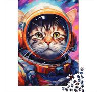 Space Cat Puzzle 1000 Pezzi Premium, Wall Art Mappa Concettuale Tattile, Esperienza Unificante, Regalo Iconico 1000pcs (75x50cm)