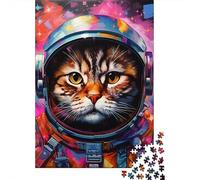 Space Cat Puzzle 1000 Pezzi Premium, Wall Art Mappa Concettuale Tattile, Esperienza Unificante, Regalo Iconico 1000pcs (75x50cm)