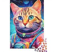 Space Cat Puzzle 1000 Pezzi, Wall Art Divertimento Istruttivo, Soluzione Decorativa, Regalo Per Adulti Creativi 1000pcs (75x50cm)