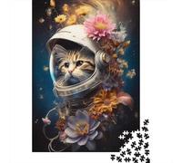 Space Cat Puzzle Giochi 1000 Pezzi Regalo Per Lui E Per Lei Arte Interesting Puzzle Adulti Idea Regalo Per 1000pcs (75x50cm)