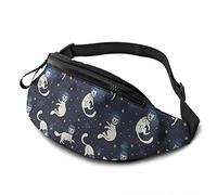 Space Cat Stars Tasca a Tracolla Regolabile Borsa a Tracolla Borsa sul Petto per Viaggiare Escursionismo Ciclismo Corsa