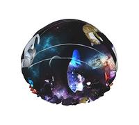 Space Cats Riutilizzabile Impermeabile Lavabile Regolabile Adatto a donne Tutte le lunghezze di capelli Cuffia da a