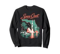 Space Coast Surfer Rocket Lancio Surf Felpa