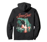 Space Coast Surfer Rocket Lancio Surf Felpa con Cappuccio