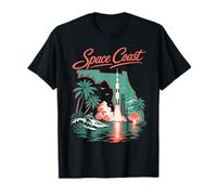 Space Coast Surfer Rocket Lancio Surf Maglietta