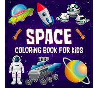 Space Coloring Book For Kids: Simple includes interesting facts about planets, stars and meza game much more, for kids & adults