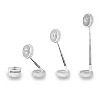 MACOM Enjoy & Relax 991 Space Cordless Fan, Ventilatore SalvaSpazio pieghevole con tubo telescopico, base oscillante, cordless ricaricabile, batteria litio 7200 mAh, autonomia fino a 24 ore, timer