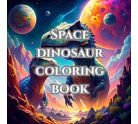 space dinosaur adult coloring book / mindfulness, anti stress: with 50 imiges of space dinosaurs