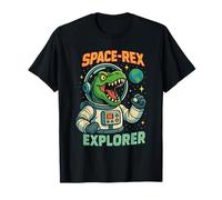 Space Dinosaur Astronaut Explorer Planetary Mission Maglietta