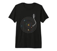 Space DJ Galaxy Universe - Sistema Solare Musica Giradischi EDM Maglietta Premium