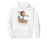 Space Explorer, Astronauta con Saturno, Divertimento Cosmic Adventure Felpa con Cappuccio