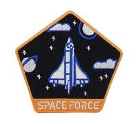 Space Explorer Collection: Patch termoadesiva per razzo Space Force | Toppe con luna, toppa Ufo, toppe per pianeta, toppa Nasa Finally Home