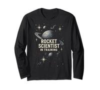 Space Explorer Rocket Scienziato In Formazione Pianeta Avventura Maglia a Manica