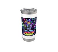 Space Fight Cat Adventure Space Crew Illustration Cartoon Bicchiere termico in acciaio inox doppia parete