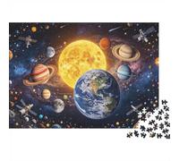 Space Galaxy Jigsaw Puzzles 1000 Pezzi Riciclabile Materiale Solar System Puzzle for Adultis Great Regalo Idea Divertente Tempo di Gioco Familiare Attività 52x38cm/1000pcs