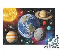 Space Galaxy Puzzle 1000 Pezzi Recyclable Material Earth Moon Puzzle per Adultoi Ottima Idea Regalo Divertente Tempo di Gioco Familiare Activity 70x50cm/1000pcs
