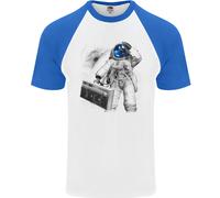 Space Ghetto Blaster Astronaut Musica Uomo T-Shirt S/S Baseball
